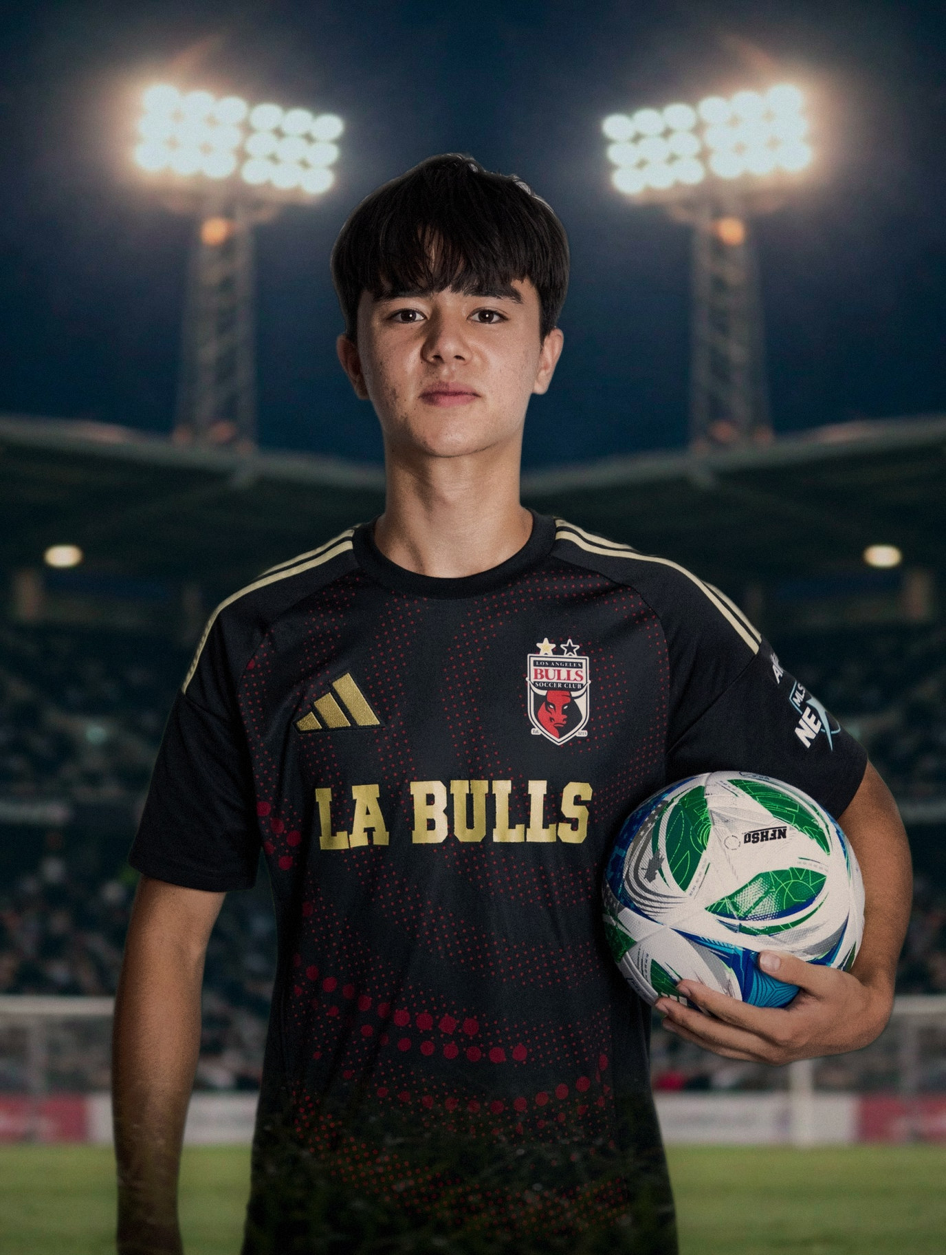 Yuji Garrett under stadium lights